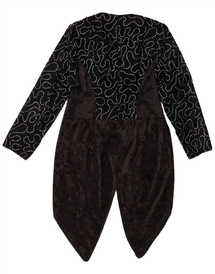 VINTAGE ženski frak sako sa apstraktnim uzorkom IT 42 srednje crna