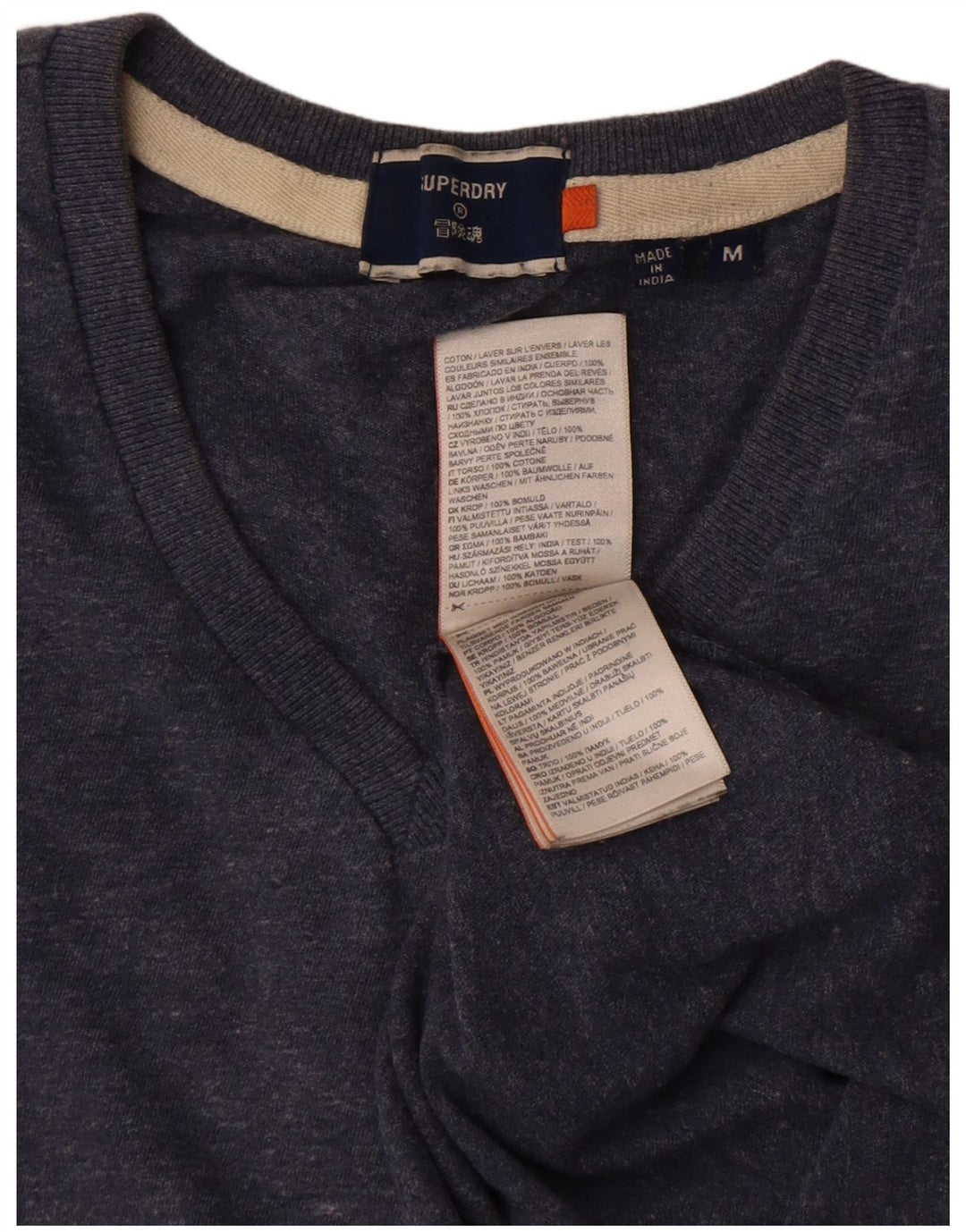 Superdry muška majica kratkih rukava srednje tamnoplavi pamuk