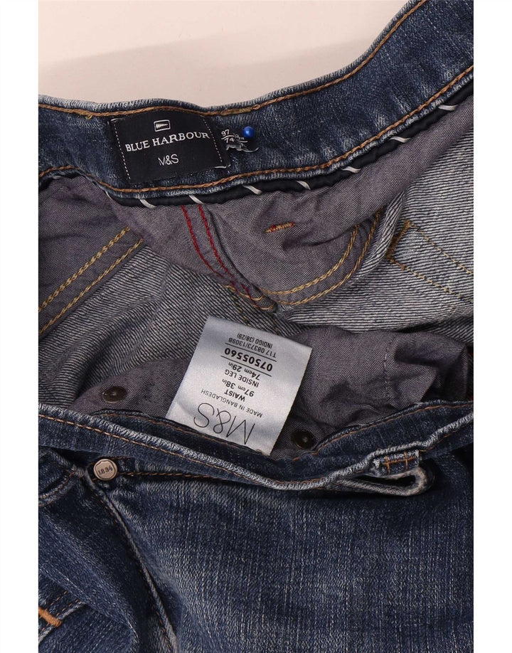 Marks & Spencer muške ravne traperice Blue Harbor W38 L29 plavi pamuk