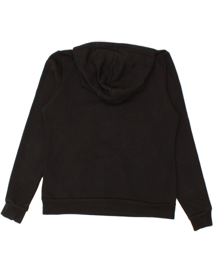 PUMA Womens Graphic Hoodie Jumper UK 14 Large Black Polyester Vintage Puma and Second-Hand Puma from Messina Hembry 