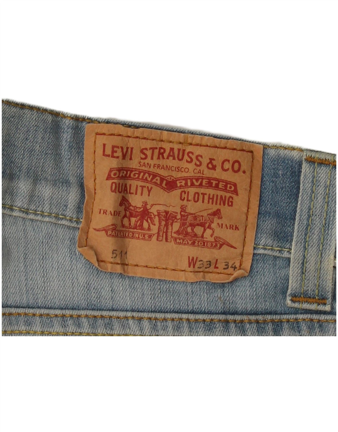 LEVI'S Muške 511 uske traperice W33 L32 Plavi pamuk