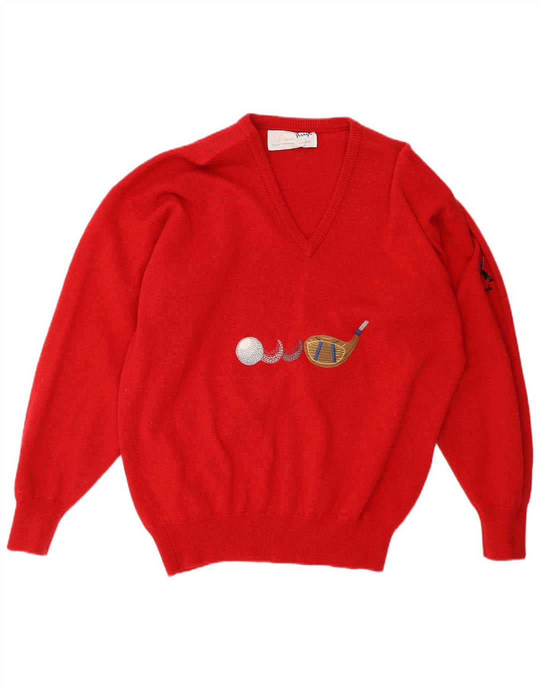 PRINGLE Ženski džemper s V-izrezom UK 18 XL Crvena vunena