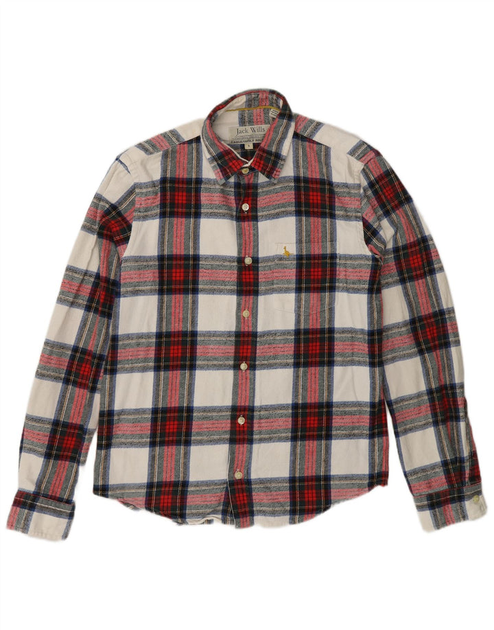 Jack Wills Muška flanelska košulja, mali crveni karirani pamuk