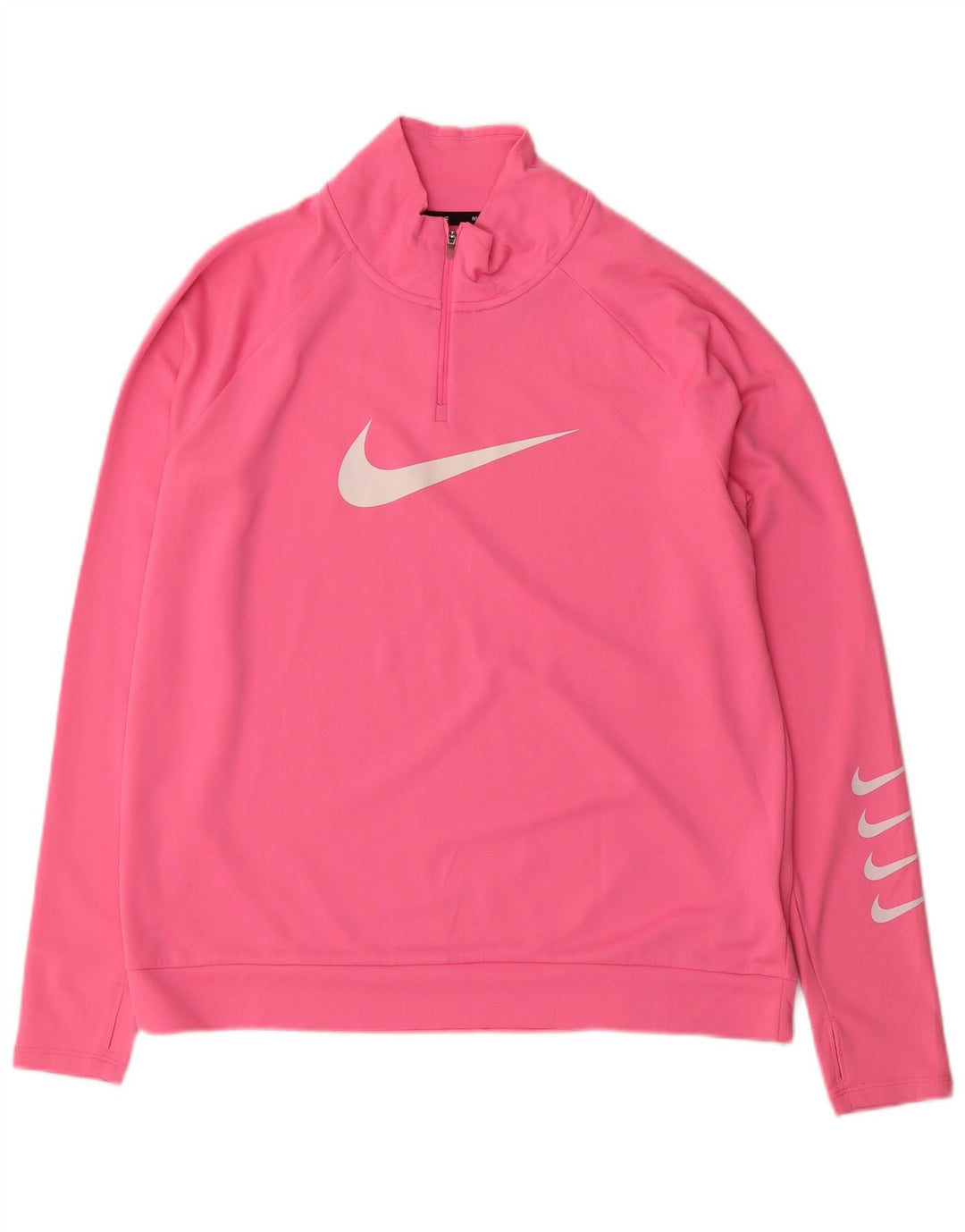 NIKE Ženska majica s kratkim izrezom Dri Fit UK 16, veliki ružičasti poliester