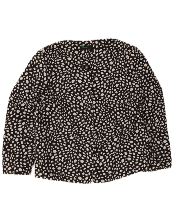 Benetton ženska jakna s bolero 3/4 rukava UK 8 Mala tamnoplava točkasta