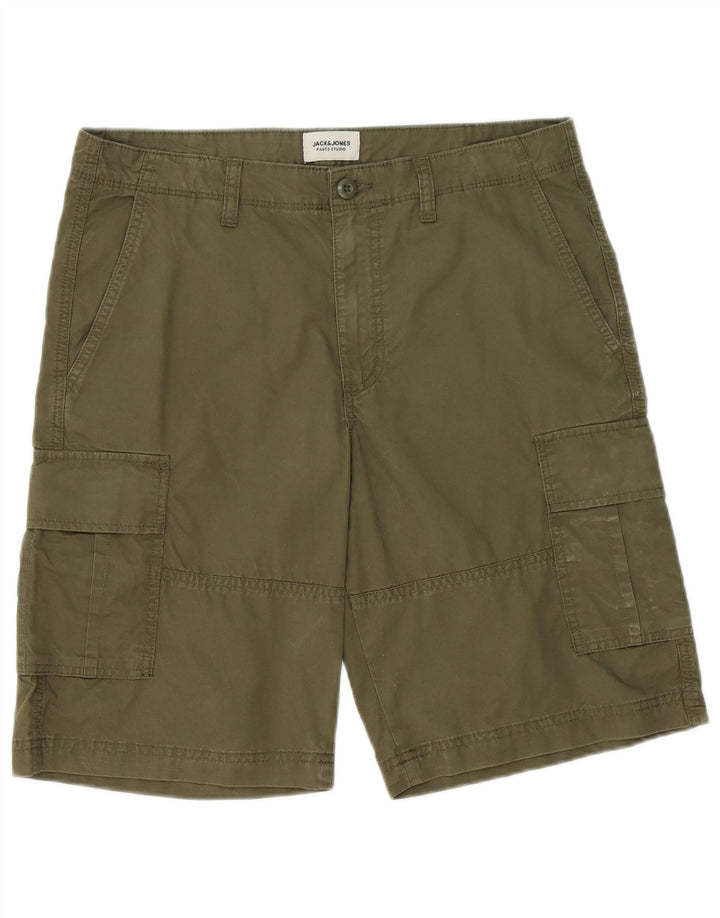 Jack & Jones muške kargo kratke hlače srednje veličine W32 kaki pamuk
