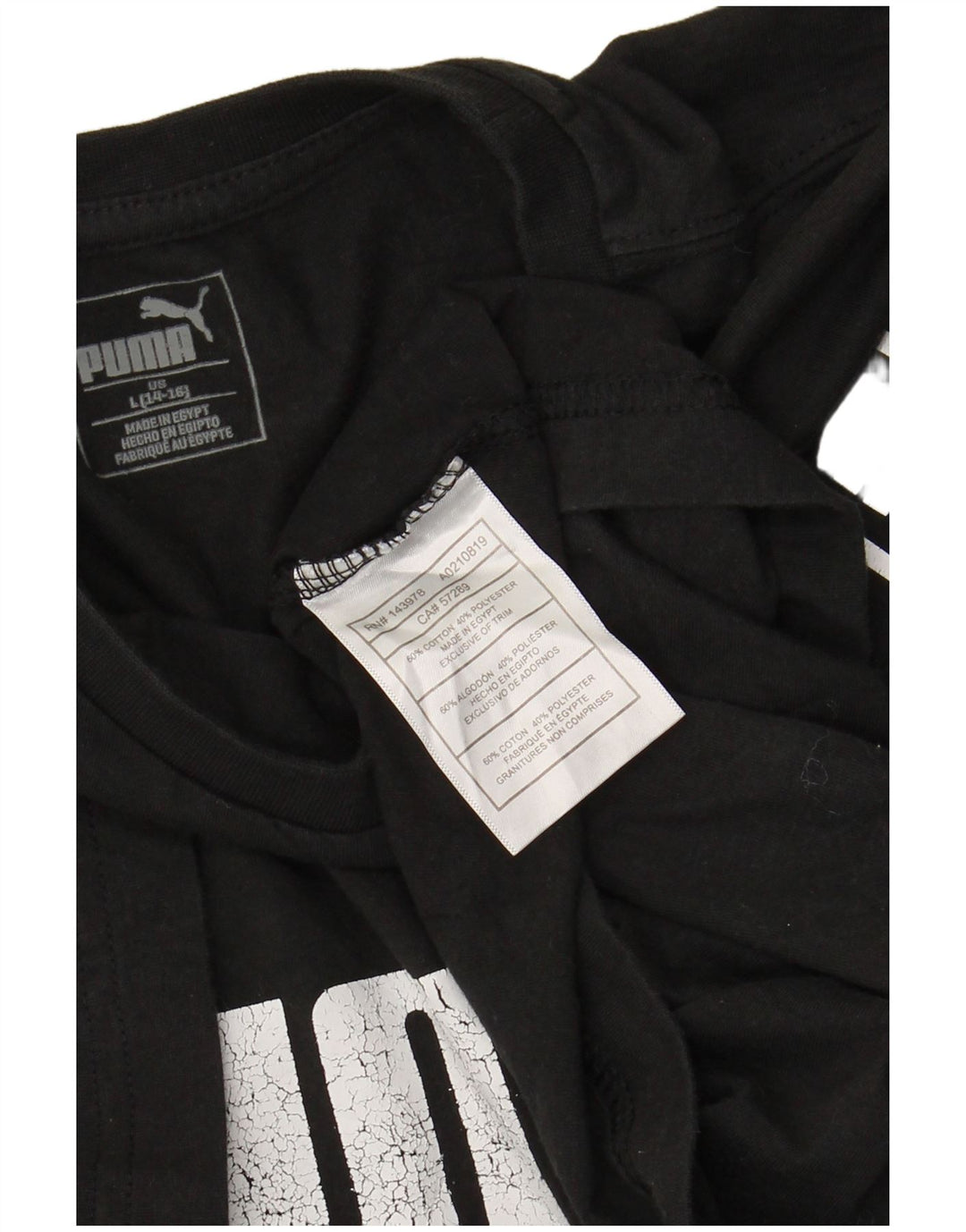 PUMA Boys Graphic T-Shirt Top 13-14 Years Large Crni Pamuk