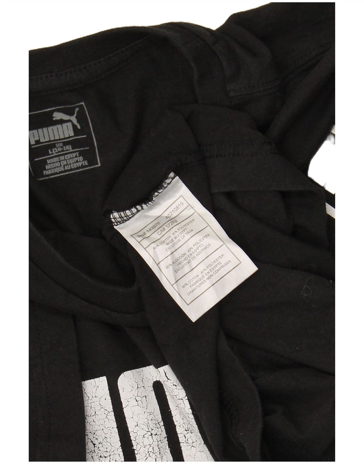 PUMA Boys Graphic T-Shirt Top 13-14 Years Large Crni Pamuk