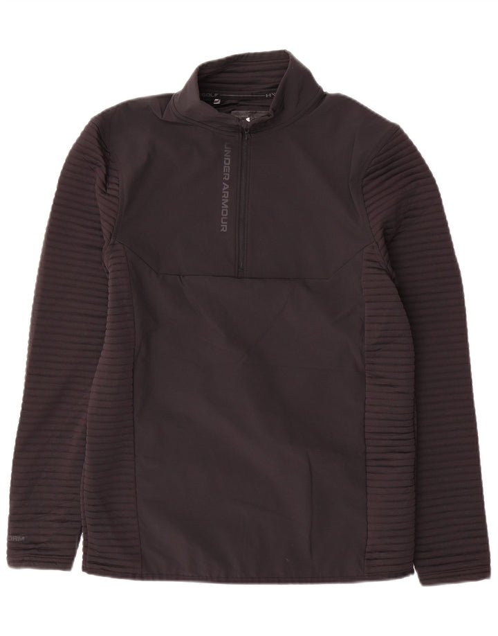 Under Armour, gornji dio trenirke s patentnim izrezom, mali crni poliester