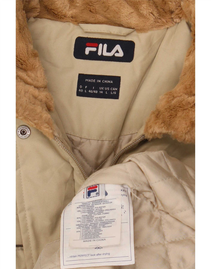 Fila ženski podstavljeni kaput UK 14 veliki bež poliester