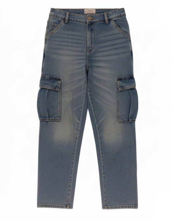 Zara Boys Cargo sužene traperice 13-14 godina W30 L29 plavi pamuk