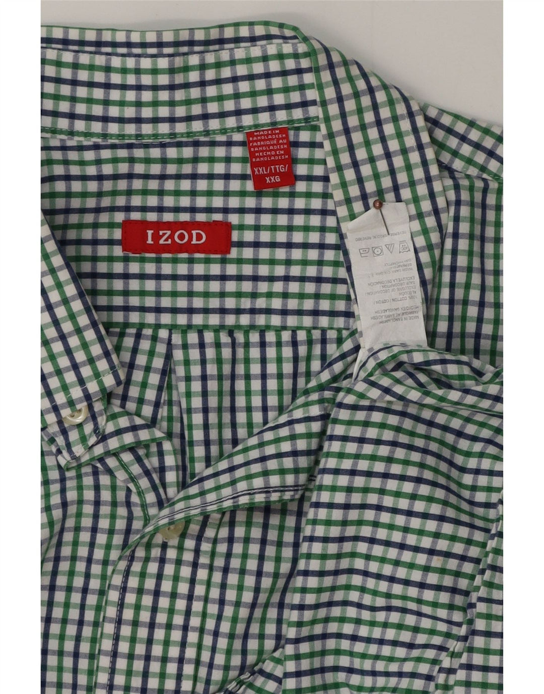 IZOD Muška košulja 2XL Green Gingham pamuk