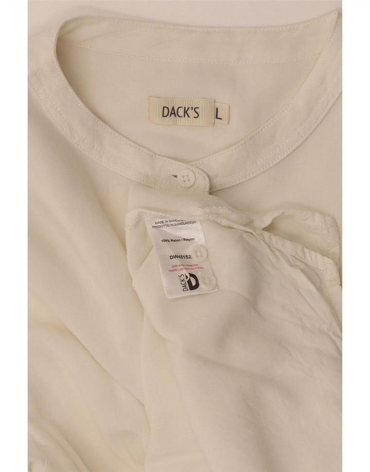 Dack's ženska pulover majica s dugim vezom UK 16 Large Off White Rayon