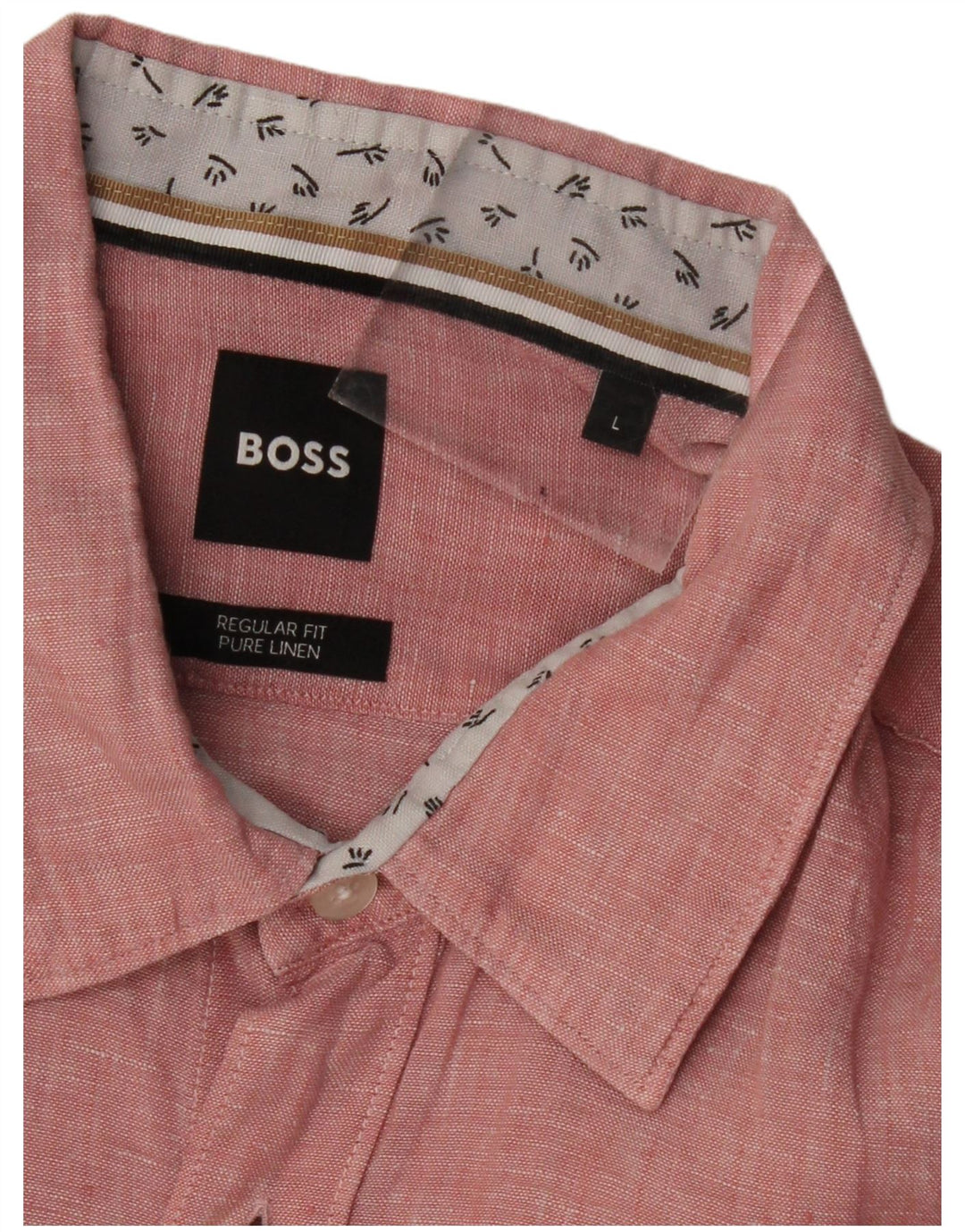 HUGO BOSS Muška košulja standardnog kroja Large Pink Flecked Lan
