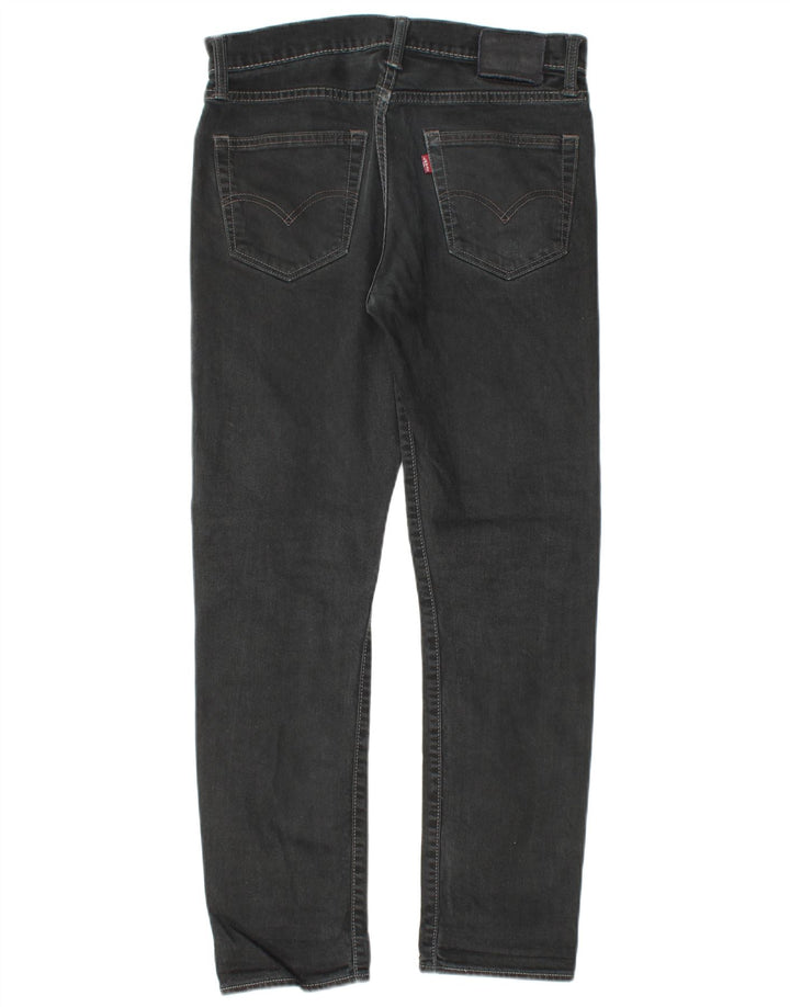 LEVI'S muške 522 ravne traperice W30 L28 crni pamuk