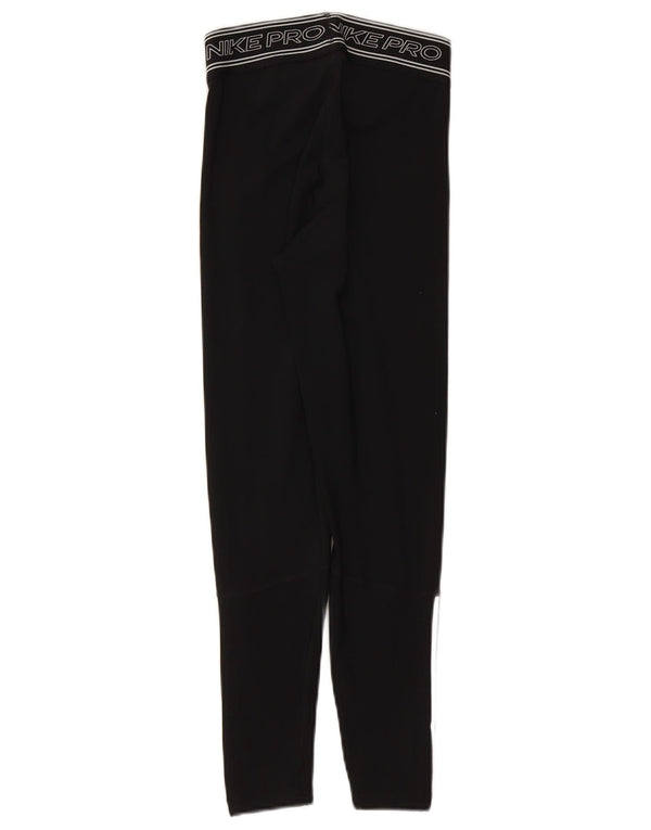 NIKE ženske Dri Fit grafičke tajice UK 4 XS crni poliester