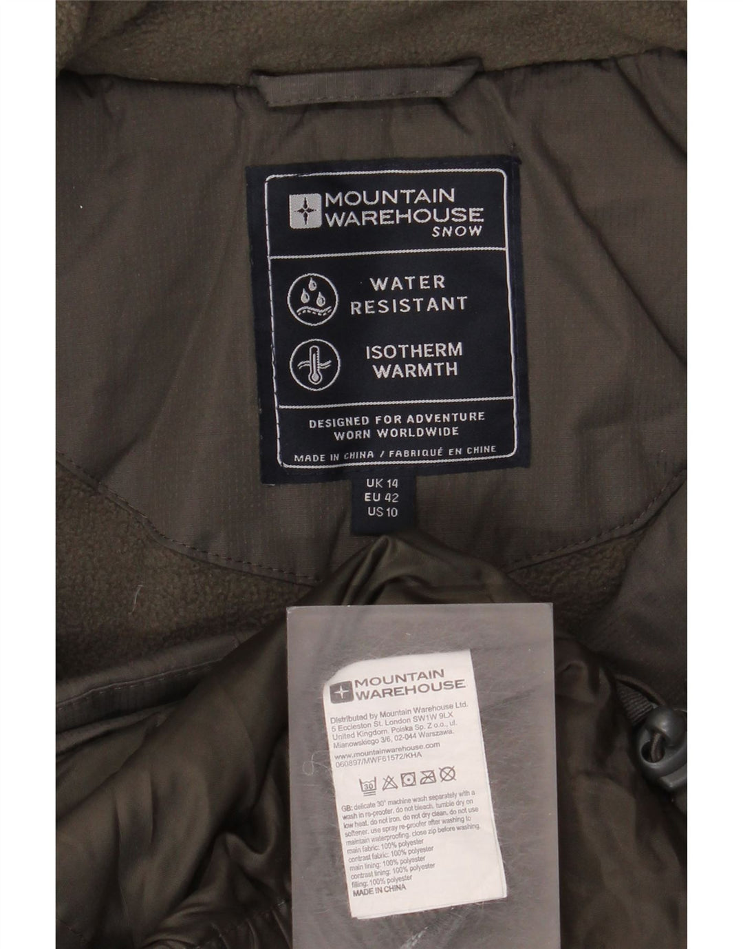 Mountain Warehouse Ženska vjetrovka jakna UK 14 velikih kaki boja