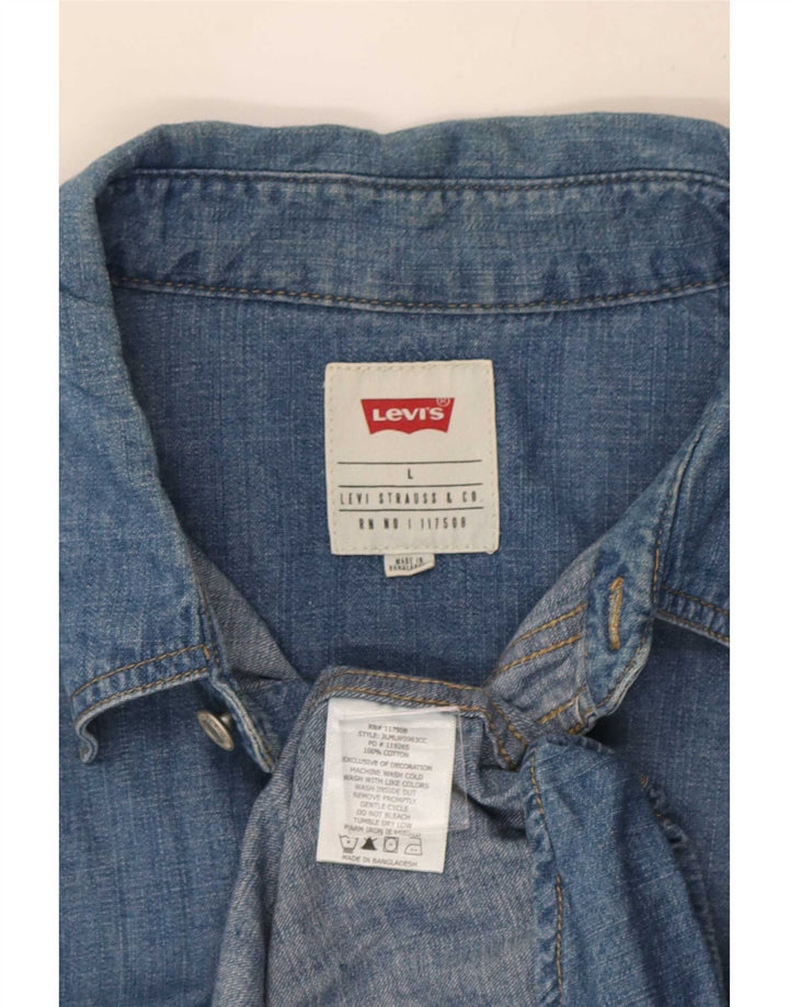 Levi's muška traper košulja velika plava pamuk