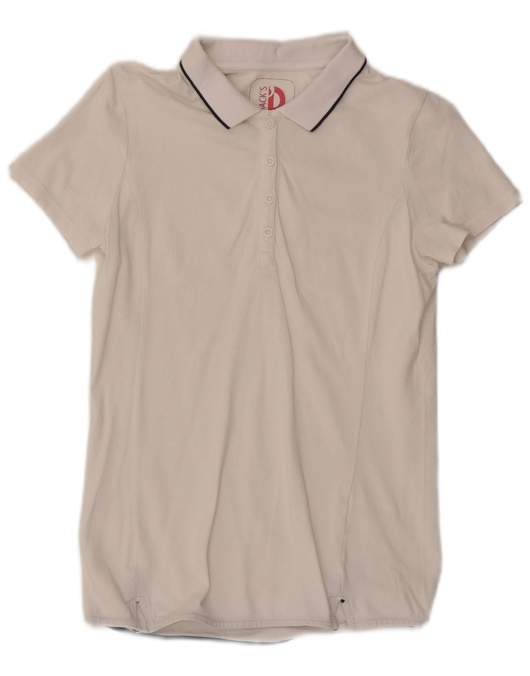 Dack's ženska polo majica UK 12 Srednje bijeli pamuk
