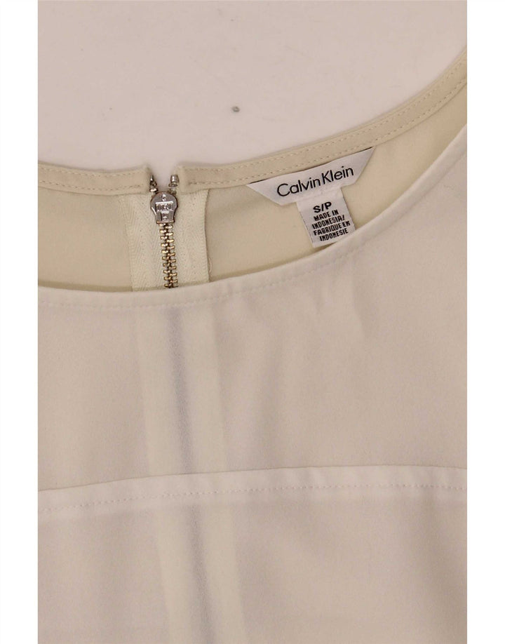 Calvin Klein Ženska Shift haljina UK 10 Small White Colourblock