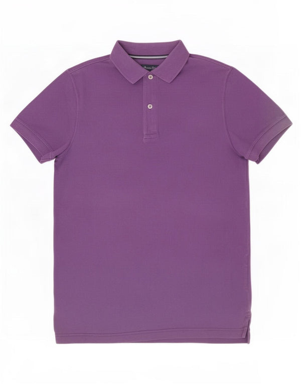 Massimo Dutti Mens Polo Shirt Medium Purple