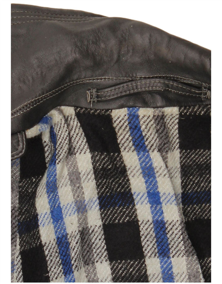 VINTAGE muški kožni baloner UK 38 Srednja crna koža