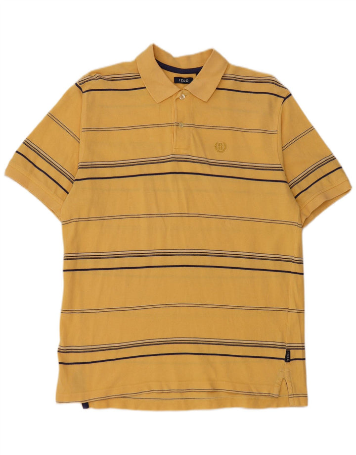 IZOD muška polo majica srednje žute pruge, pamuk