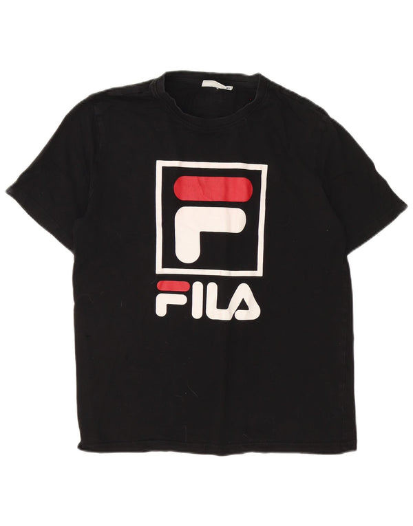 Fila muška majica kratkih rukava s grafičkim motivima XS, crni pamuk
