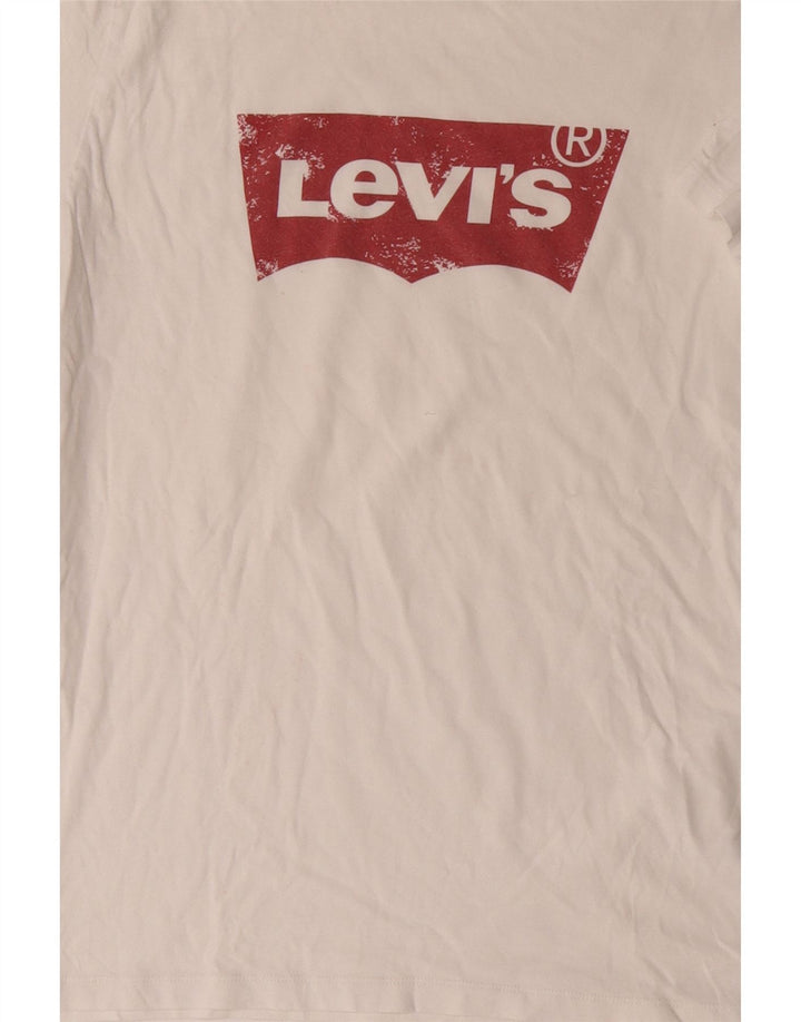 Levi's Mens Graphic T-Shirt Top Medium White Cotton