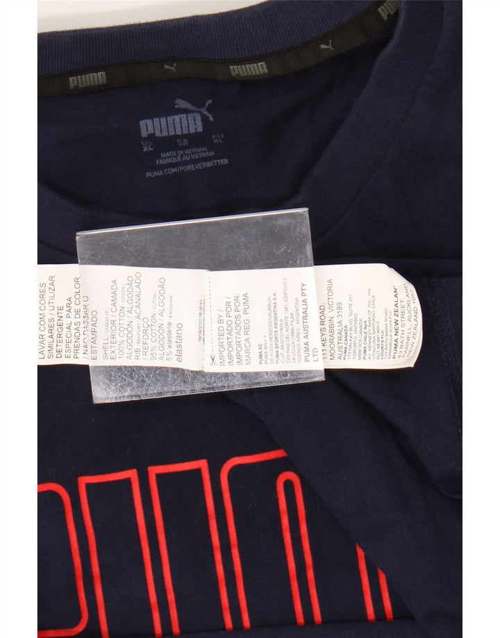 PUMA muška majica s grafičkim motivima XL tamnoplavi pamuk