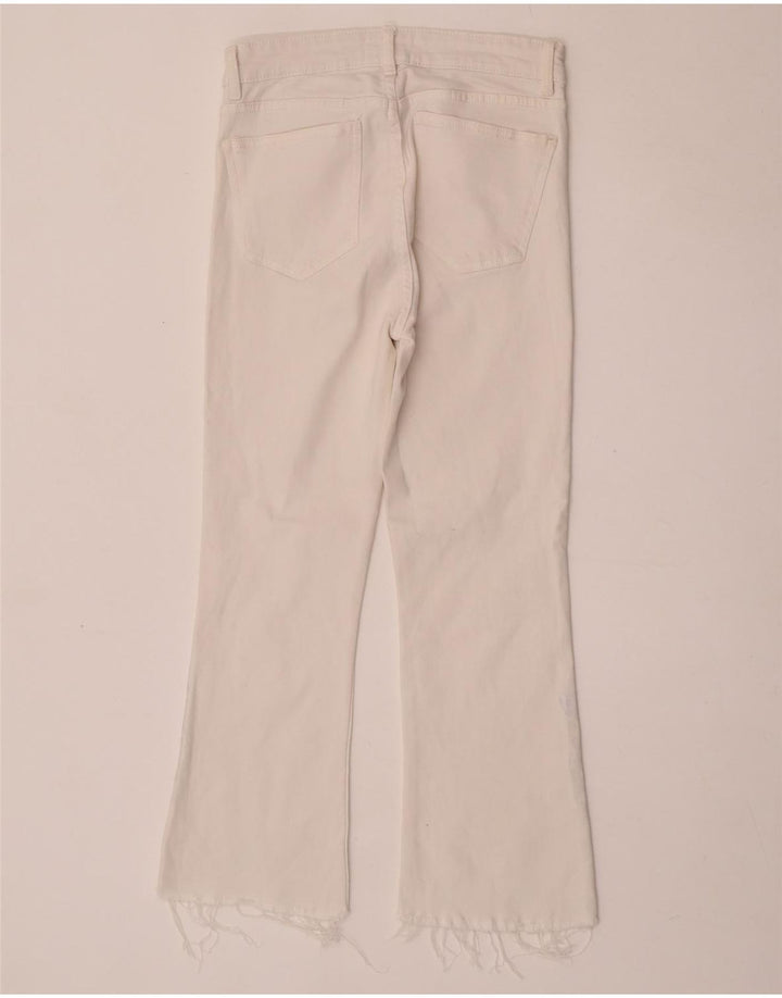 Zara ženske crop bootcut traperice EU 40 srednje W30 L25 bijele