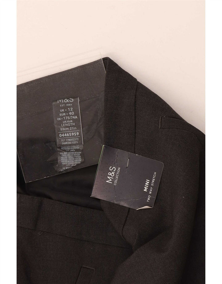 Marks & Spencer ženska mini suknja UK 12 srednje W30 sivi poliester