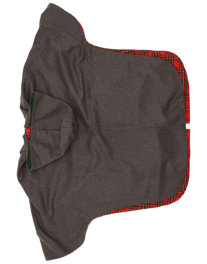 Vintage ženski pončo kaput s kapuljačom jedna veličina, siva