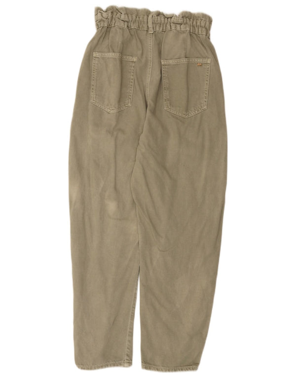 Zara ženske skraćene sužene hlače visokog struka EU 36 XS W26 L26 Kaki