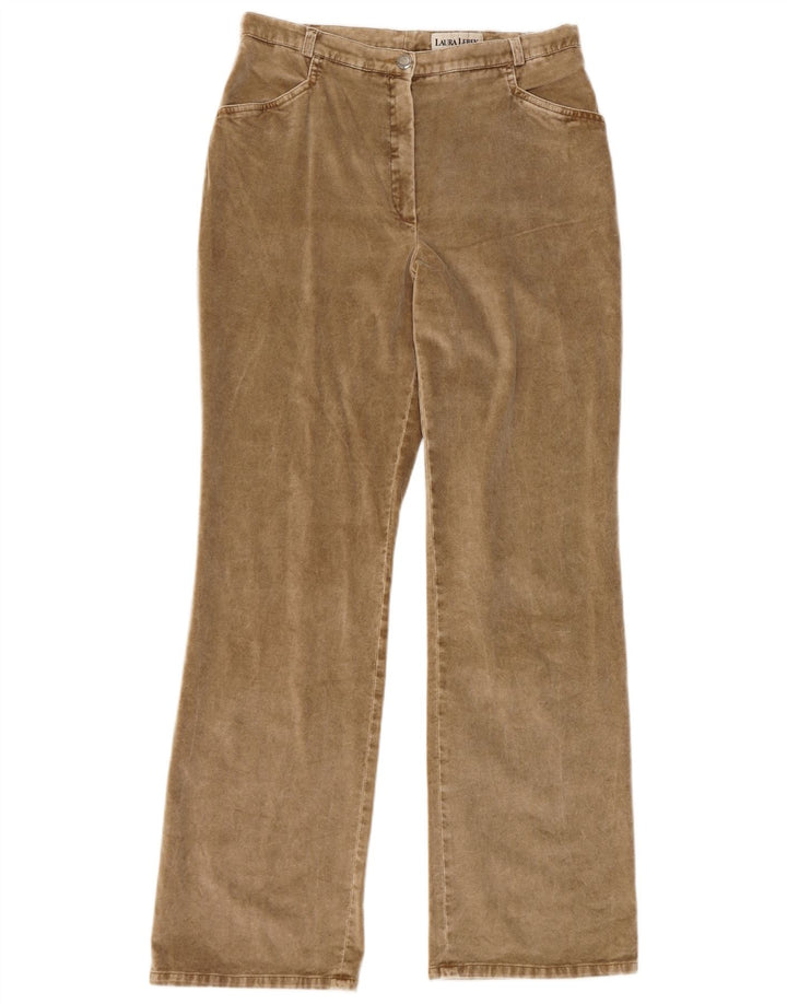 LAURA LEBEK Ženske ležerne hlače Bootcut UK 16 Large W32 L32 Smeđe