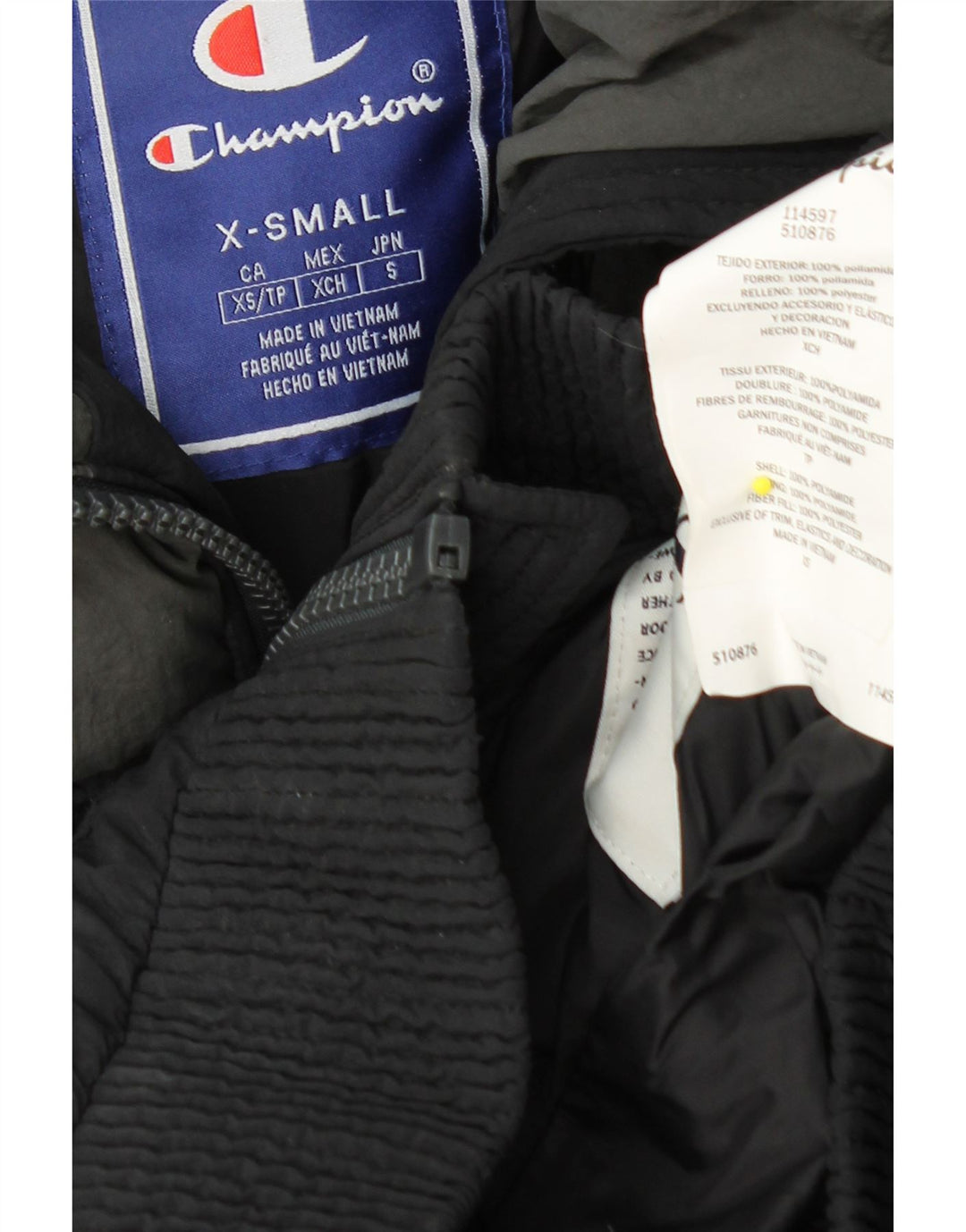 CHAMPION Ženska široka jakna s podstavljenom grafikom UK 6 XS Black Colourblock