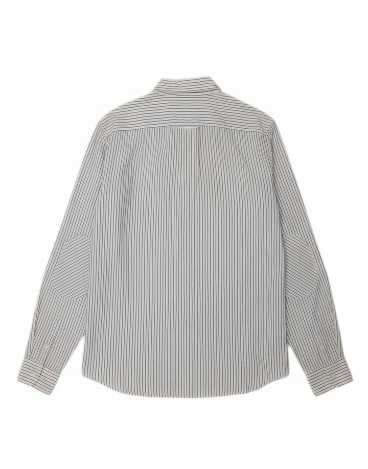 SUN68 Mens See Through Shirt XL White Striped Cotton Classic