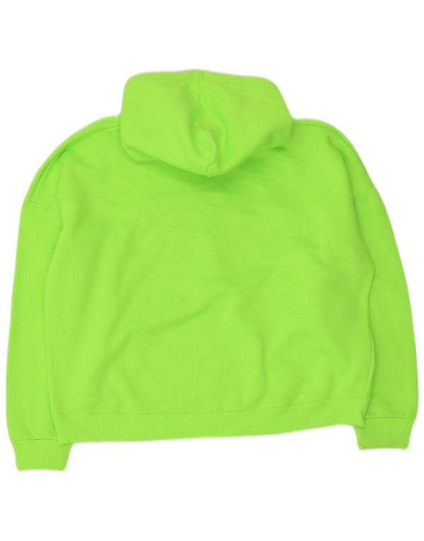 Gola ženska prekomjerna majica s kapuljačom s kapuljačom UK 18 XL Zelena s pjegama