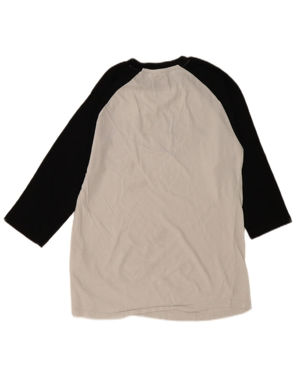 VANS muški uski gornji dio s 3/4 rukavima, mali bijeli pamuk