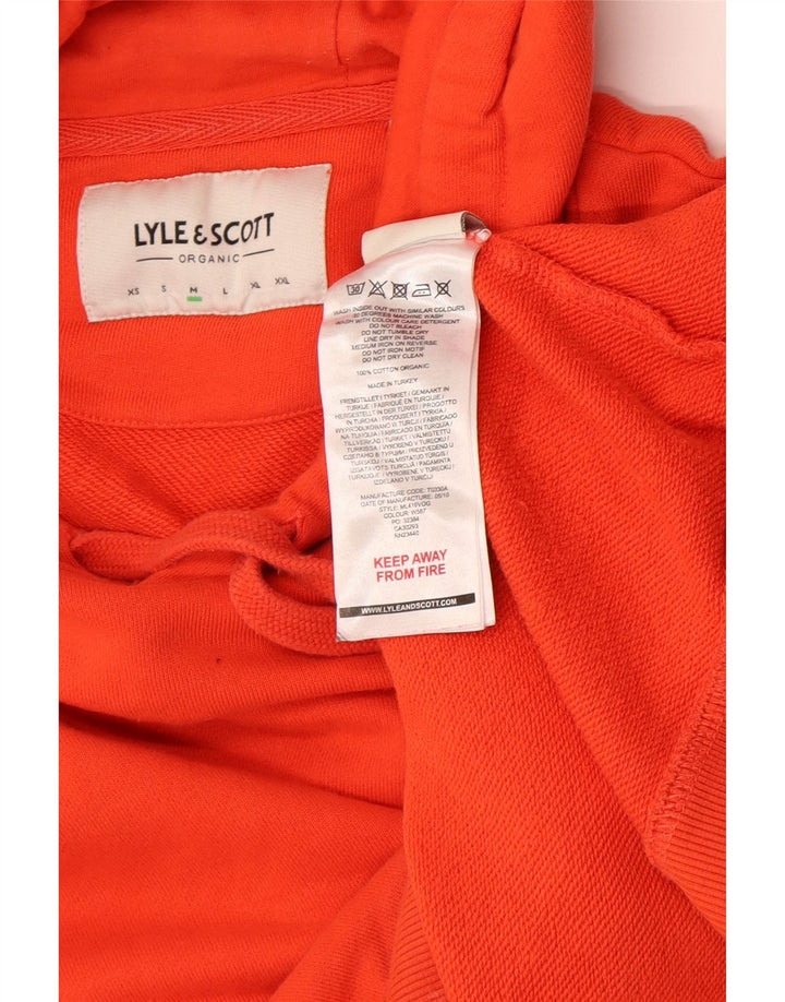 Lyle & Scott Muška majica s kapuljačom Srednje narančasti pamuk