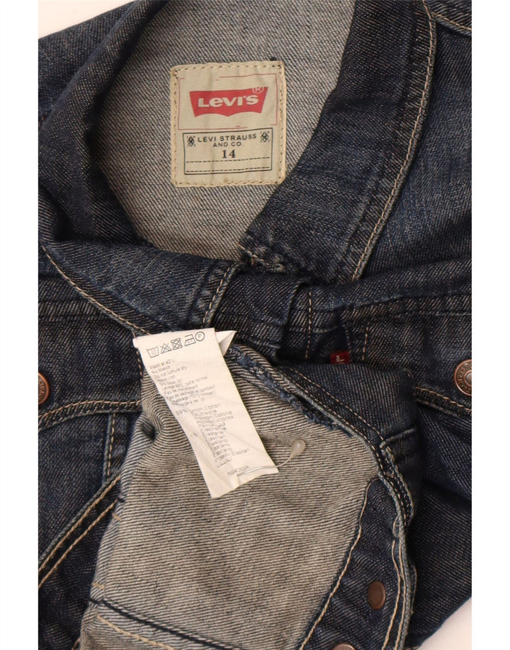 Levi's traper jakna za djevojčice 13-14 godina tamnoplavi pamuk