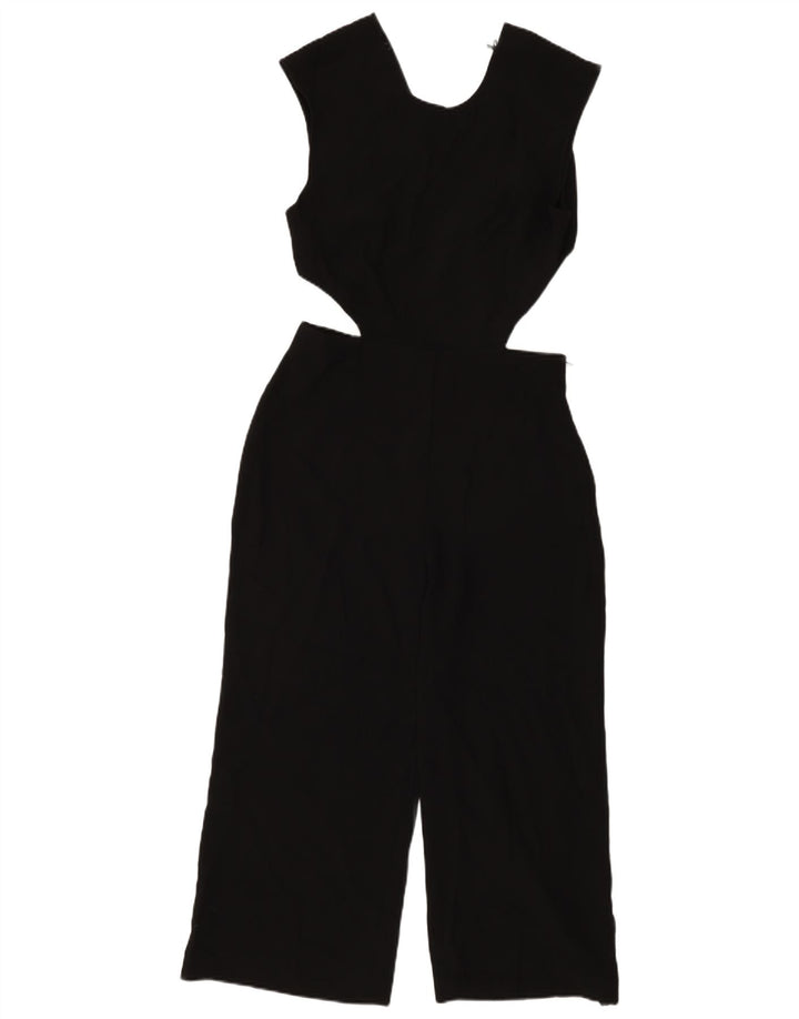ZARA Womens Sleeveless Playsuit UK 12 Medium Black Polyester