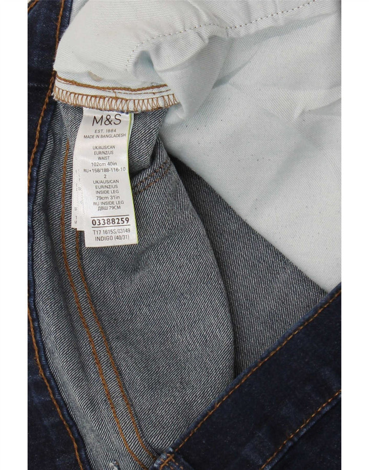 Marks & Spencer muške uske traperice W40 L31 tamnoplavi pamuk