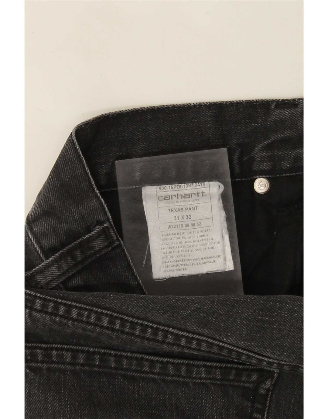 Carhartt muške ravne traperice W31 L28 sivi pamuk