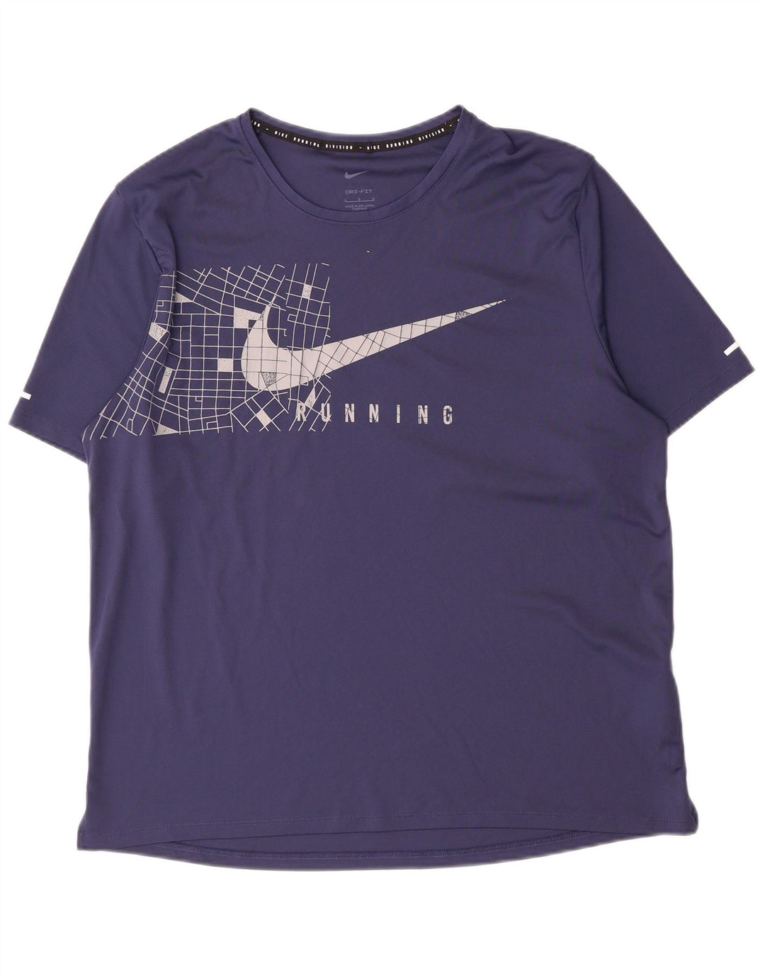Velika muška majica kratkih rukava s motivima Nike, tamnoplavi poliester