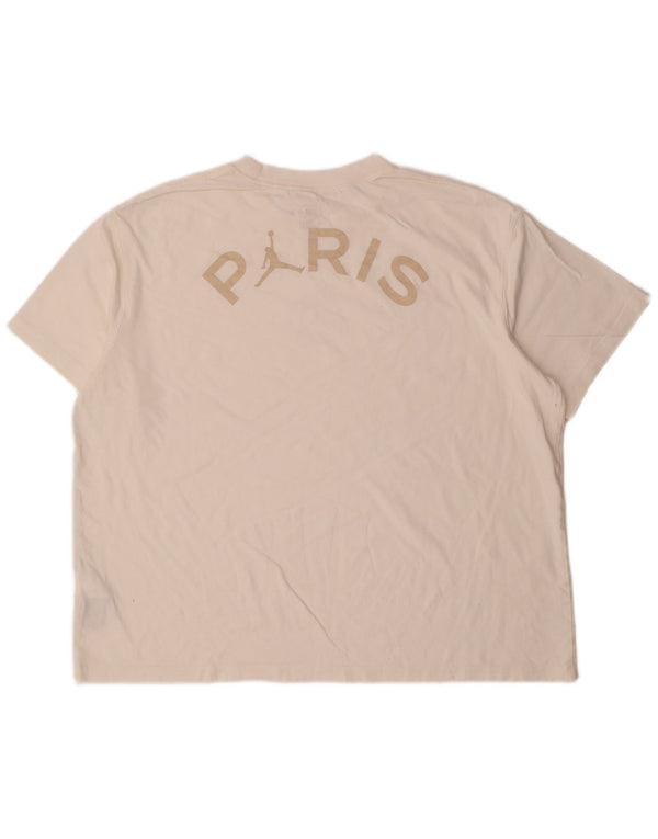 Gornji dio majice s kratkim rukavima Jordan Mens Paris Saint-Germain, XL, bijeli pamuk