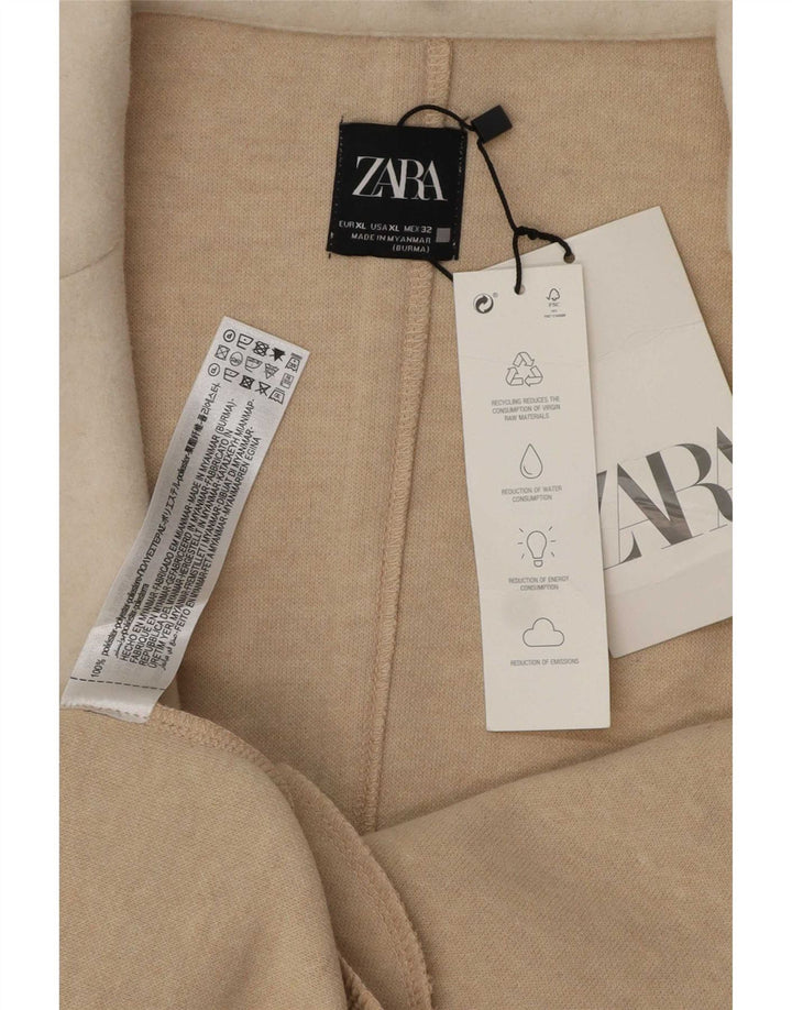 Zara ženski otvoreni trenč kaput UK 18 XL bež poliester