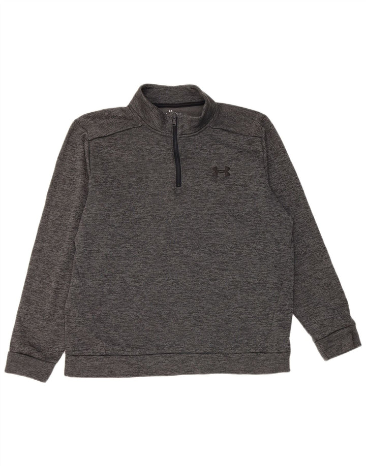Under Armour muška majica s izrezom s patentnim zatvaračem XL sivi flekasti poliester