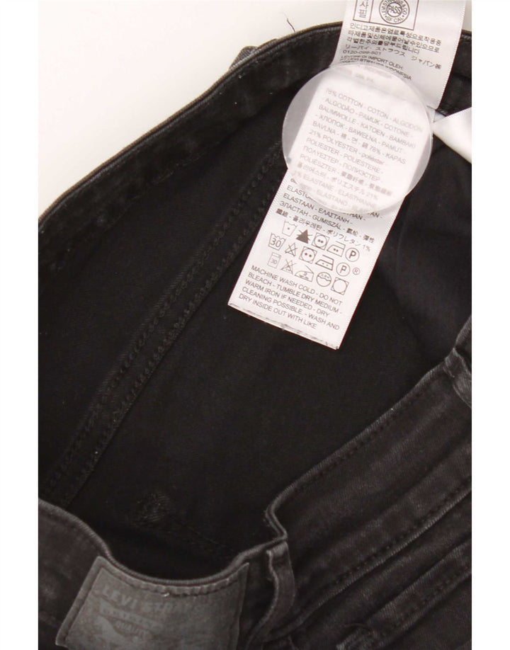 Levi's ženske 712 uske traperice W27 L30 crni pamuk