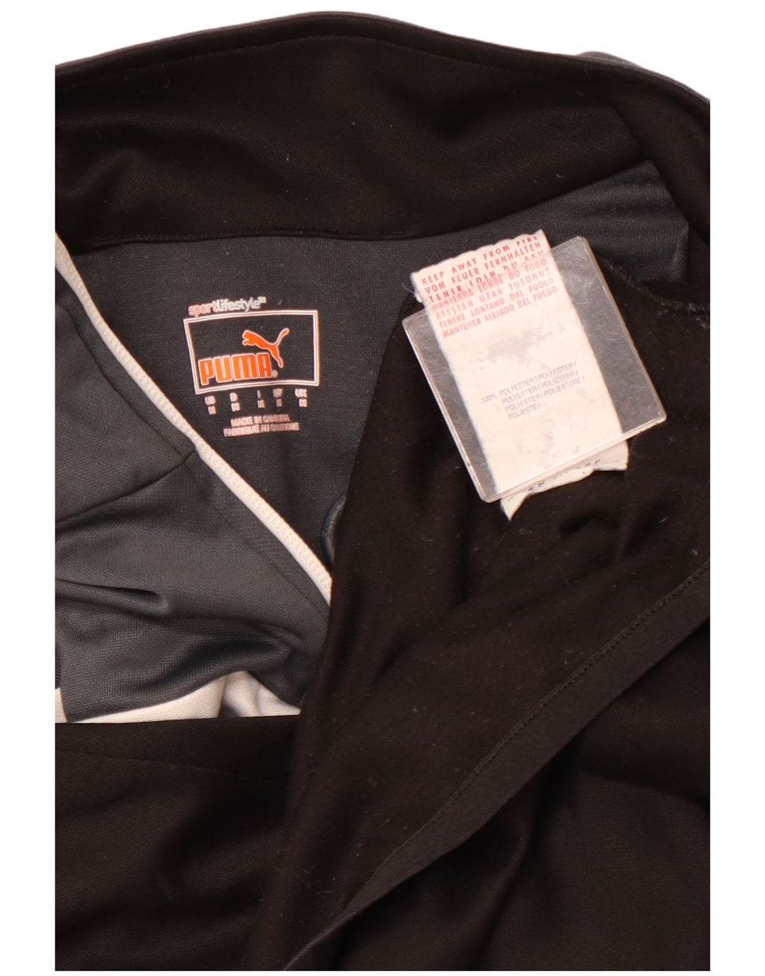 PUMA gornji dio trenirke s patentnim izrezom srednje crne boje